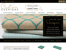 Tablet Screenshot of customcushions.com